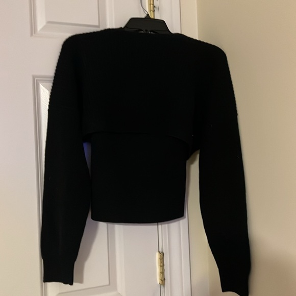 New Alice + Olivia 2 piece Black Shrug Sweater Set -Size S - Picture 4 of 8